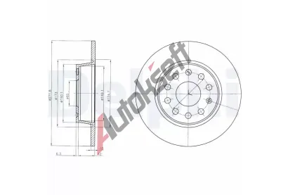 DELPHI Brzdov kotou - 272 mm DF BG4324C, BG4324C