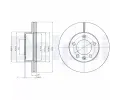 Brzdový kotouč DELPHI ‐ DF BG4328 Brzdový kotouč DELPHI ‐ DF BG4328