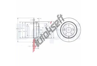 DELPHI Brzdov kotou - 302 mm DF BG4335, BG4335