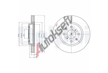 DELPHI Brzdov kotou - 255 mm DF BG4340, BG4340