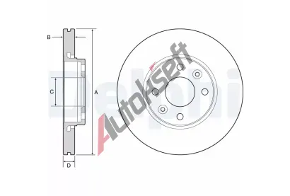 DELPHI Brzdov kotou - 258 mm DF BG4459C, BG4459C