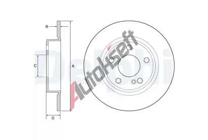 DELPHI Brzdov kotou - 276 mm DF BG4555C, BG4555C