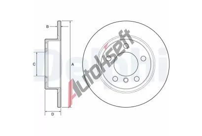 DELPHI Brzdov kotou - 280 mm DF BG4561C, BG4561C