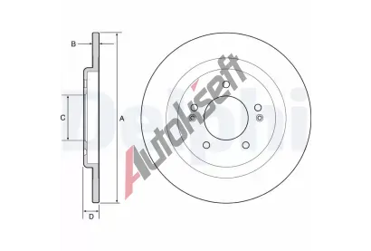 DELPHI Brzdov kotou - 284 mm DF BG4563C, BG4563C