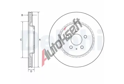 DELPHI Brzdov kotou - 330 mm DF BG4643C, BG4643C