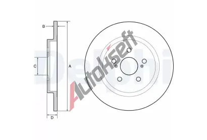DELPHI Brzdov kotou - 279 mm DF BG4650C, BG4650C