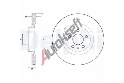 DELPHI Brzdov kotou - 284 mm DF BG4654C, BG4654C