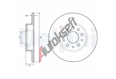 DELPHI Brzdov kotou - 251 mm DF BG4655C, BG4655C