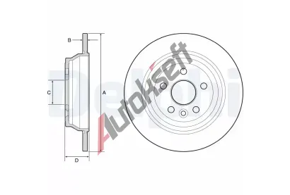DELPHI Brzdov kotou - 302 mm DF BG4656C, BG4656C