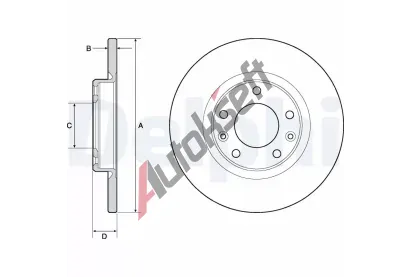 DELPHI Brzdov kotou - 268 mm DF BG4661C, BG4661C
