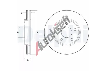 DELPHI Brzdov kotou - 283 mm DF BG4678C, BG4678C