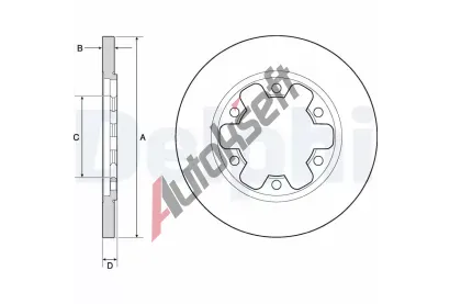 DELPHI Brzdov kotou - 308 mm DF BG4680C, BG4680C