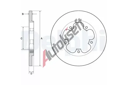 DELPHI Brzdov kotou - 308 mm DF BG4681C, BG4681C