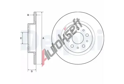 DELPHI Brzdov kotou - 264 mm DF BG4690C, BG4690C