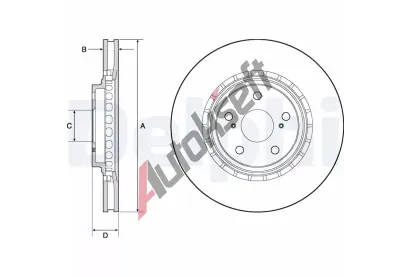 DELPHI Brzdov kotou - 328 mm DF BG4691C, BG4691C