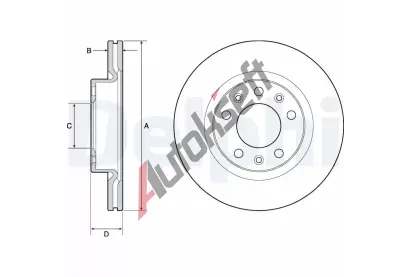 DELPHI Brzdov kotou - 266 mm DF BG4700C, BG4700C
