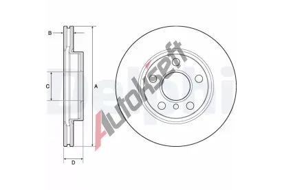 DELPHI Brzdov kotou - 280 mm DF BG4704C, BG4704C