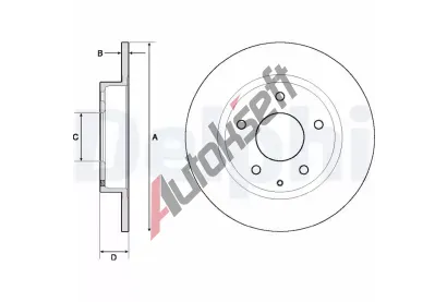 DELPHI Brzdov kotou - 265 mm DF BG4707C, BG4707C