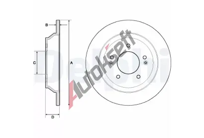 DELPHI Brzdov kotou - 284 mm DF BG4708C, BG4708C