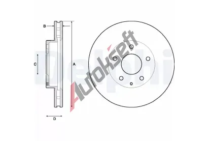 DELPHI Brzdov kotou - 280 mm DF BG4712C, BG4712C
