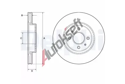 DELPHI Brzdov kotou - 280 mm DF BG4743C, BG4743C