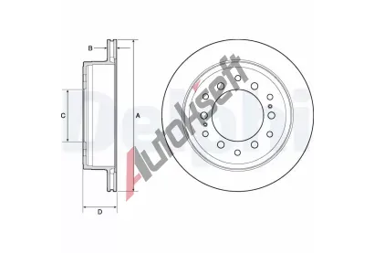 DELPHI Brzdov kotou - 312 mm DF BG4747C, BG4747C