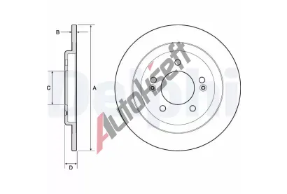 DELPHI Brzdov kotou - 284 mm DF BG4749C, BG4749C