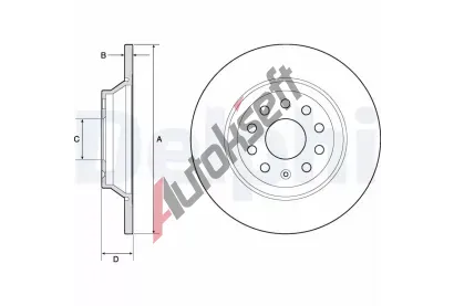 DELPHI Brzdov kotou - 300 mm DF BG4751C, BG4751C
