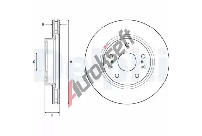 DELPHI Brzdov kotou - 280 mm DF BG4764C, BG4764C