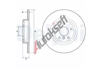 DELPHI Brzdov kotou - 300 mm DF BG4766C, BG4766C