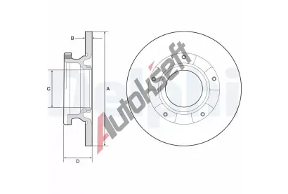 DELPHI Brzdov kotou - 288 mm DF BG4784C, BG4784C