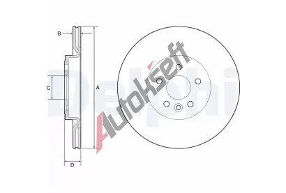 DELPHI Brzdov kotou - 325 mm DF BG4786C, BG4786C