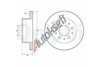 DELPHI Brzdov kotou - 300 mm DF BG4796C, BG4796C