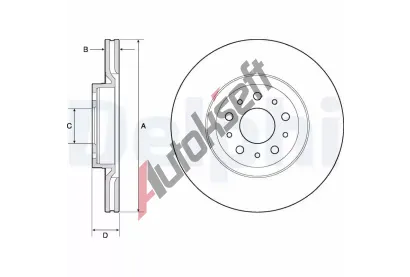 DELPHI Brzdov kotou - 284 mm DF BG4797C, BG4797C