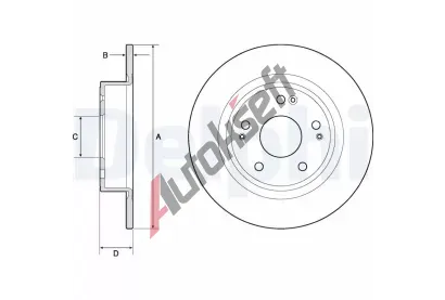 DELPHI Brzdov kotou - 282 mm DF BG4801C, BG4801C