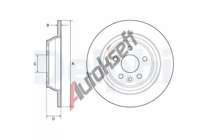 DELPHI Brzdov kotou - 302 mm DF BG4804C, BG4804C