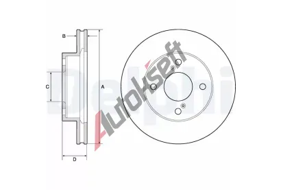 DELPHI Brzdov kotou - 231 mm DF BG4810C, BG4810C