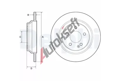 DELPHI Brzdový kotouč - 300 mm DF BG4811C, BG4811C  DELPHI Brzdový kotouč - 300 mm DF BG4811C, BG4811C