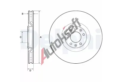 DELPHI Brzdov kotou - 340 mm DF BG4814C, BG4814C