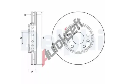DELPHI Brzdov kotou - 296 mm DF BG4815C, BG4815C