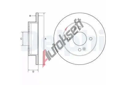 DELPHI Brzdov kotou - 234 mm DF BG4917C, BG4917C