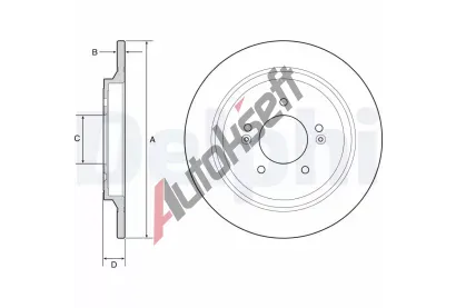 DELPHI Brzdov kotou - 302 mm DF BG4932C, BG4932C