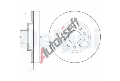 DELPHI Brzdov kotou - 278 mm DF BG4960C, BG4960C
