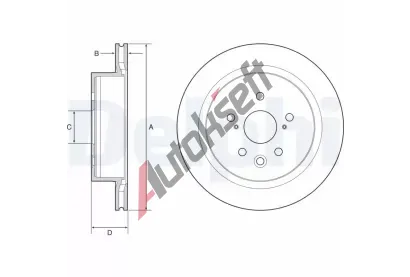 DELPHI Brzdov kotou - 310 mm DF BG4962C, BG4962C