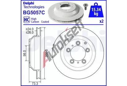 DELPHI Brzdov kotou - 330 mm DF BG5057C, BG5057C