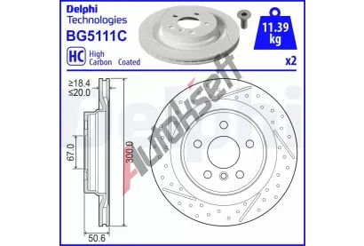 DELPHI Brzdov kotou - 300 mm DF BG5111C, BG5111C