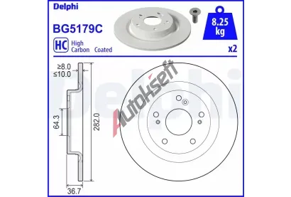 DELPHI Brzdov� kotou� DF BG5179C, BG5179C