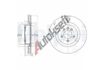 DELPHI Brzdov kotou - 360 mm DF BG9007C, BG9007C