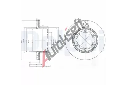 DELPHI Brzdov kotou - 303 mm DF BG9015, BG9015