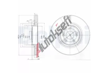 DELPHI Brzdov kotou - 308 mm DF BG9016, BG9016